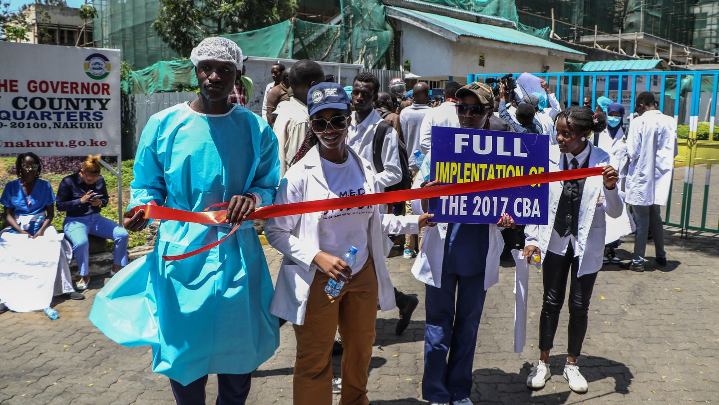 Kenyan striking doctors laid off as nationwide strike nears a month